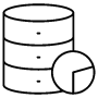 Database Pie Chart Statistics Black Outline free icon for commercial use