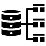Database Server Black Data Tables icon