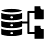 Database Server Hosting Black Files free icon for commercial use