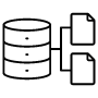 Database Server Hosting Files Black Outline free icon for commercial use