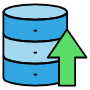 Database Server Upload Arrow icon