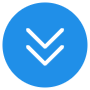 Double Down Arrows Blue Circle Chevron free icon for commercial use