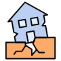 Earthquake Home Damage icon