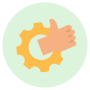 Easy Maintenance Product Label Circle Sticker icon