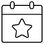 Event Calendar Black Outline free icon for commercial use