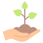 Farmers Hand And Green Growing Plant free icon for commercial use