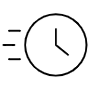 Fast Time Clock Or Quick Black Outline free icon for commercial use