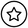 Favorite Star Black Outline Circle icon