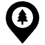 Forest Or Park Black Location Placeholder free icon for commercial use