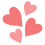 Four Pink Hearts free icon for commercial use