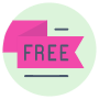Free Product Label Circle Sticker icon