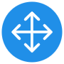 Full Screen Blue Circle free icon for commercial use