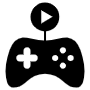 Gameplay And Black Gamepad free icon for commercial use