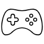 Gaming Console Black Outline icon
