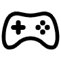 Gaming Console Black Thick Outline free icon for commercial use