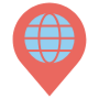 Geo Location Placeholder Globe Red free icon for commercial use