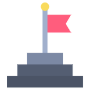 Goal Growth And Red Flag free icon for commercial use