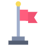 Goals Sucess And Red Flag free icon for commercial use