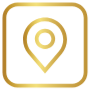 Gold Location Placeholder Round Square free icon for commercial use