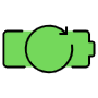 Green Battery Charging free icon for commercial use
