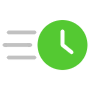 Green Fast Time Clock icon