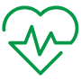 Green Heart Rate Symbol Outline free icon for commercial use