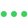 Green More Symbol Three Dots free icon for commercial use
