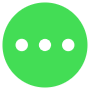 Green More Symbol Three Dots Circle Button free icon for commercial use