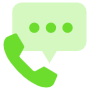 Green Phone Call And Conversation free icon for commercial use