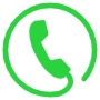 Green Phone Contact Aesthetic Circle Round free icon for commercial use