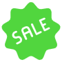 Green Sales Label Or Discount Sticker free icon for commercial use