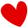 Hand Drawn Cute Red Heart free icon for commercial use