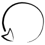 Hand Drawn Looping Round Black Arrow free icon for commercial use