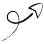 Hand Drawn Up Right Curved Black Arrow free icon for commercial use