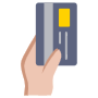 Hand Holding Credit Card free icon for commercial use