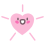 Happy Shining Pink Cute Heart Emoji icon