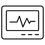 Heart Rate Monitor Black Outline free icon for commercial use