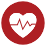 Heart Rate Red Circle Round free icon for commercial use