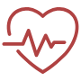 Heart Rate Red Thick Outline free icon for commercial use