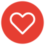 Heart Red Circle icon