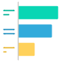 Horizontal Bar Chart For Infographic icon