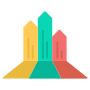 Infographic Up Arrow Chart free icon for commercial use