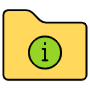 Information And User Guide Folder free icon for commercial use