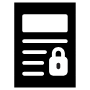Information Security Black File Padlock free icon for commercial use