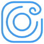 Instagram Aesthetic Blue Line free icon for commercial use