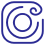 Instagram Aesthetic Dark Blue Line free icon for commercial use