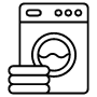 Laundry Service Black Outline Washing Machine icon
