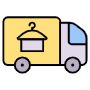 Laundry Service Truck Delivery free icon for commercial use
