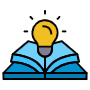 Learning Book And Bulb free icon for commercial use