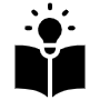 Learning Book And Idea Black free icon for commercial use